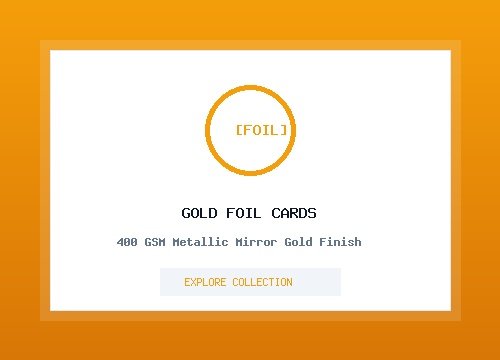 Gold Foil Visiting Cards